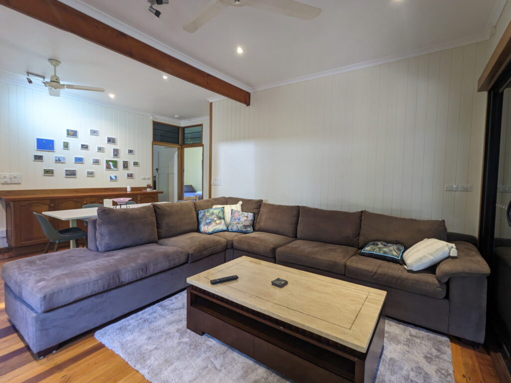 Beachmere Escape inside lounge and dining